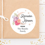 Moon and Flowers Ramadan Kareem Labels