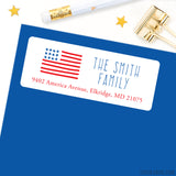 USA Flag Address Labels