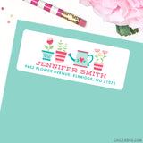 Flower Pot Address Labels