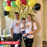 School Bus Birthday Family Iron-On