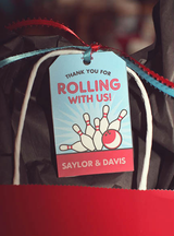 Bowling Party Favor Tags for Twins (EDITABLE INSTANT DOWNLOAD)