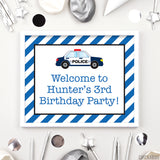 Police Party Signs (EDITABLE INSTANT DOWNLOAD)