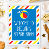 Pool Party Signs (EDITABLE INSTANT DOWNLOAD)
