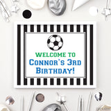 Soccer Party Signs (EDITABLE INSTANT DOWNLOAD)