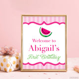 Pink Watermelon Party Signs (EDITABLE INSTANT DOWNLOAD)