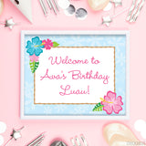 Luau Party Signs (EDITABLE INSTANT DOWNLOAD)