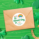 Rainbow and Shamrock St. Patrick's Day Stickers