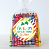 "I'm Lucky You're My Friend" Rainbow St. Patrick's Day Stickers