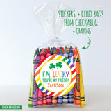 "I'm Lucky You're My Friend" Rainbow St. Patrick's Day Stickers