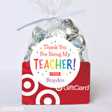 Thank You Teacher Appreciation Stickers