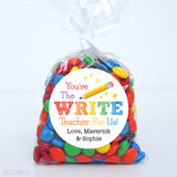 "The WRITE Teacher For Me" Teacher Appreciation Stickers