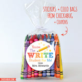 "The WRITE Student For Me" Teacher Stickers