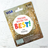 "Teacher, You're The Best" Teacher Appreciation Stickers