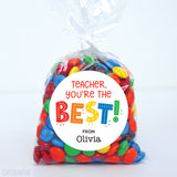 "Teacher, You're The Best" Teacher Appreciation Stickers