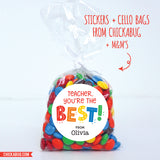 "Teacher, You're The Best" Teacher Appreciation Stickers