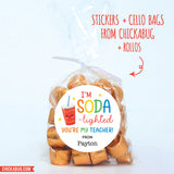 "SODA-lighted" Teacher Appreciation Stickers