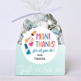 "Mani Thanks" Appreciation Gift Stickers