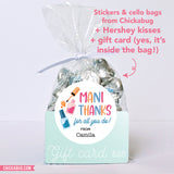 "Mani Thanks" Appreciation Gift Stickers