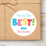 "You're The Best" Appreciation Stickers