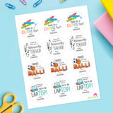 Teacher Appreciation Stickers - Mixed Set - Art, Music, Gym, Tech