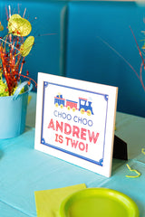 Train Party Signs (EDITABLE INSTANT DOWNLOAD)