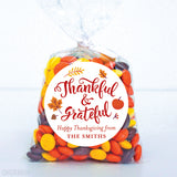 "Thankful & Grateful" Thanksgiving Stickers