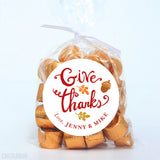 "Give Thanks" Thanksgiving Stickers