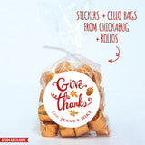 "Give Thanks" Thanksgiving Stickers