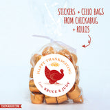 Turkey and Pumpkin Thanksgiving Stickers