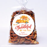 "We're Thankful For You!" Vintage Truck Thanksgiving Stickers
