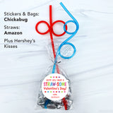 Straw-some Valentine's Day Stickers