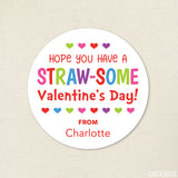 Straw-some Valentine's Day Stickers