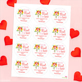Flower Bouquet "Best of the Bunch" Valentine's Day Stickers