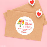 Flower Bouquet "Best of the Bunch" Valentine's Day Stickers