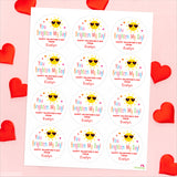 Sun "You Brighten My Day" Valentine's Day Stickers