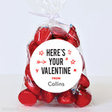 "Here's Your Valentine" Valentine's Day Stickers