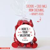 "Here's Your Valentine" Valentine's Day Stickers