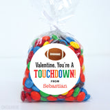 Football Touchdown Valentine's Day Stickers