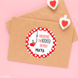 "I'm Hooked on You" Valentine's Day Stickers