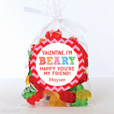 "I'm Beary Happy" Valentine's Day Stickers