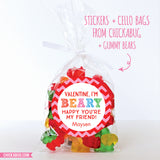 "I'm Beary Happy" Valentine's Day Stickers