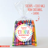 "Wishing You a Colorful Valentine's Day" Stickers