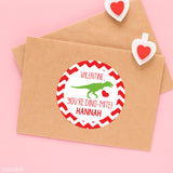 Dinosaur Valentine's Day Stickers