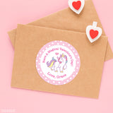 Unicorn Valentine's Day Stickers