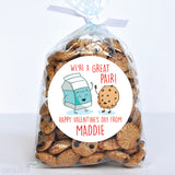 Milk and Cookies Valentine's Day Stickers