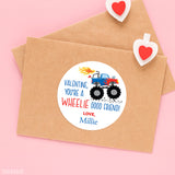 Monster Truck Valentine's Day Stickers