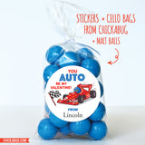 Race Car Driver Valentine's Day Stickers