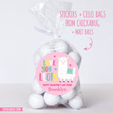 Llama Valentine's Day Stickers