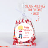 Cute Boy with Blonde Hair Valentine's Day Stickers