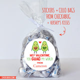 Avocado Valentine's Day Stickers